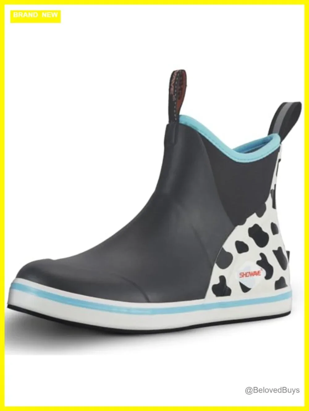 Women's Waterproof Ankle Rain Boots Non-Slip Rubber Deck Boots for Fishing